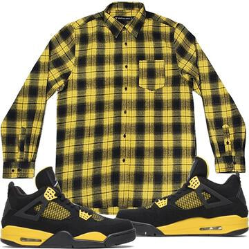 BLACK AND YELLOW FLANNEL