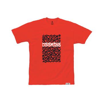 BLOCKTEXT SS TEE RED