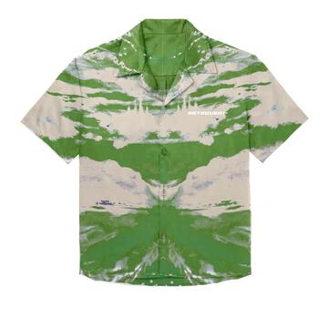 GREEN CLOUD BUTTON UP