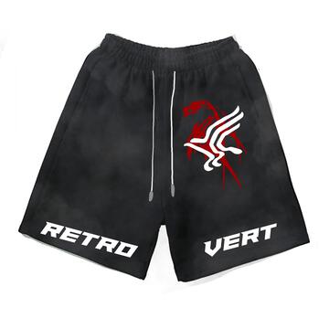 BLACK WASHED FLEECE SHORT