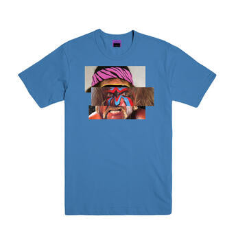 WRESTLER MATCH GAME TEE BLUE