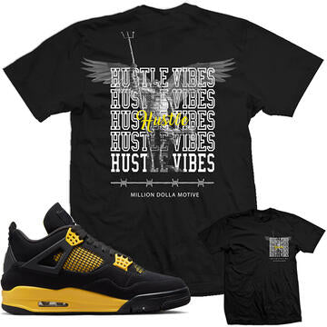 HUSTLE VIBES TEE BLK