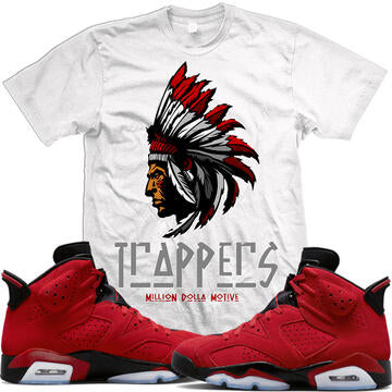 TRAPPERS RED WHITE TEE
