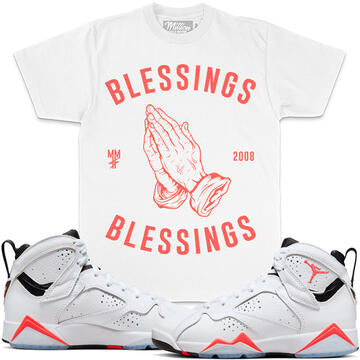 BLESSINGS ON BLESSINGS TEE WHT