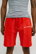WASHED FLARE SHORTS RED