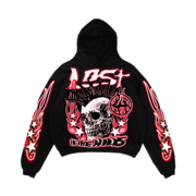 PUNK SKULL HOODIE BLK