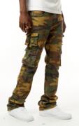 CAMO CARGO STACK DENIM
