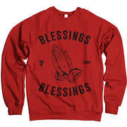 BLESSINGS ON BLESSINGS CREWNECK RED
