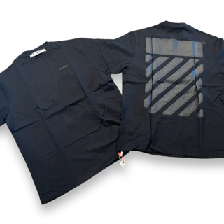 BLACK ON BLACK DIAG ARROWS TEE