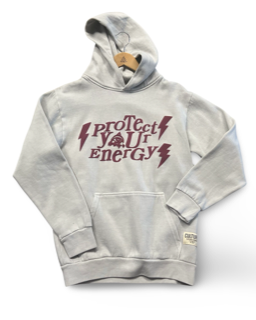 PROTECT YOUR ENERGY GRAY/ WINE HOODIE
