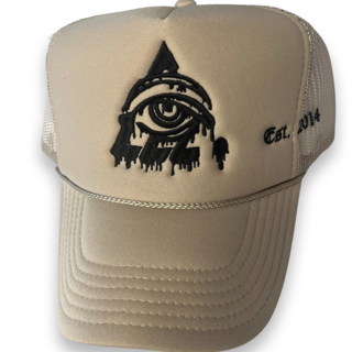 CREAM BLACK EYE HAT