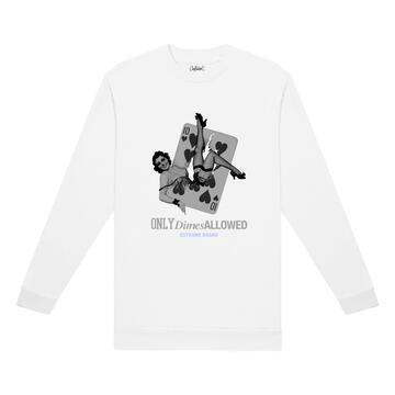ONLY DIMES LONG SLEEVE TEE WHITE