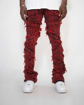 OXIDIZE RED STACKED DENIM